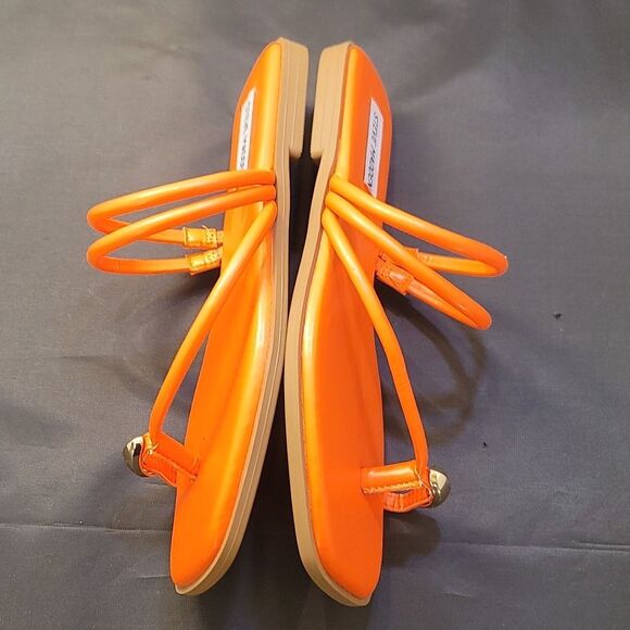 BRAND NEW STEVE MADDEN VIBANT ORANGE WOMENS SANDALS R3 - Picture 7 of 16
